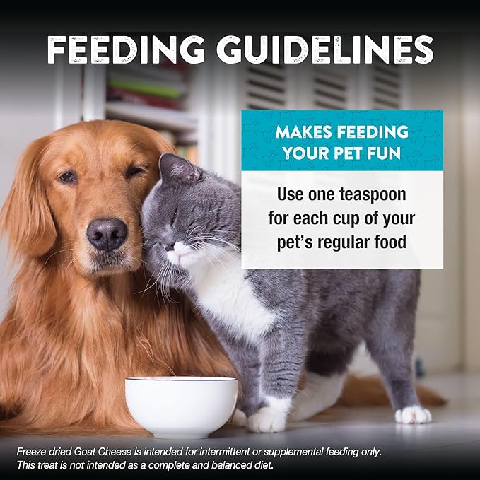 Northwest Naturals Freeze-Dried Goat Cheese Functional Topper - for Dogs & Cats - Healthy, 1 Ingredient, Human Grade Pet Food, All Natural - 4.5 Oz (Pack of 1)