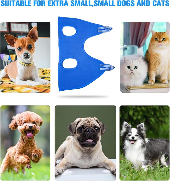 Dog Grooming Hammock Harness for Extra Small Dog, XS Pet Grooming Hammock Dog Nail Hammock with Nail Clippers/Trimmer, Dog/Cat Grooming Sling Holder for Nail Trimming/Clipping