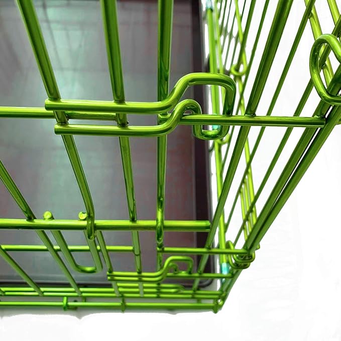 PET Expressions Luxury Colorful 24 Inch Foldable Dog Crate with 2 Doors | Free Training Ebook and Pet Calming Music | 3 Colors & 3