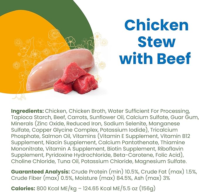 Almo Nature HQS Complete Wet Dog Food Chicken Stew with Beef 5.5 oz (Pack of 12)