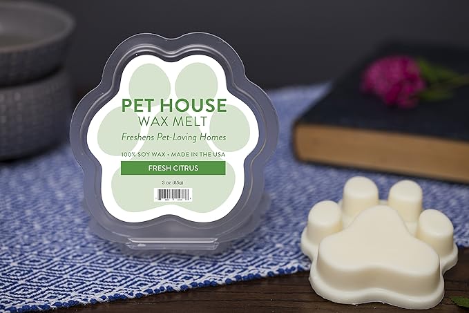One Fur All Pet House Wax Melts - Fresh Citrus Pack of 2 - Pet Odor Eliminating Wax Melts - Long-Lasting Scented Wax Melts - Pet-friendly Wax Melts - Natural Wax Melts