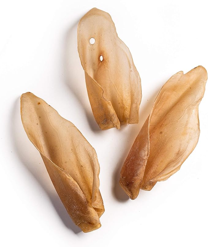 Jack&Pup Natural Cow Ears for Dogs Single Ingredient Dog Treat, Unbleached Healthy Dog Treats Natural Dog Treats for Medium Dogs with Chondroitin Joint Health for Dogs Cow Ear Dog Chews (15 Pack)