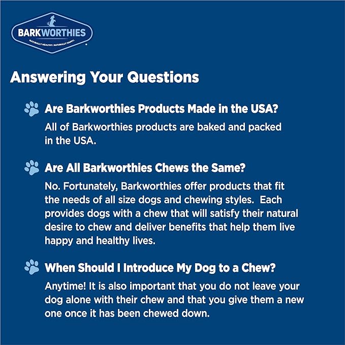 Barkworthies Odor-Free Bully Stick Treat, 6", (Pack Of 5)