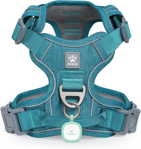 Pawaii Dog Harness for Small Dogs, Dog Harness with Pet ID Tag, No Choke Dog Harness, Adjustable Soft Padded Pet Vest with Easy Control Handle