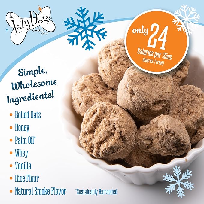 The Lazy Dog Cookie Co., Vanilla Shortbread Soft Baked Dog Treats - Roasted Vanilla Flavor - Wheat, Corn & Soy Free - Limited Edition - 5 oz (SB)