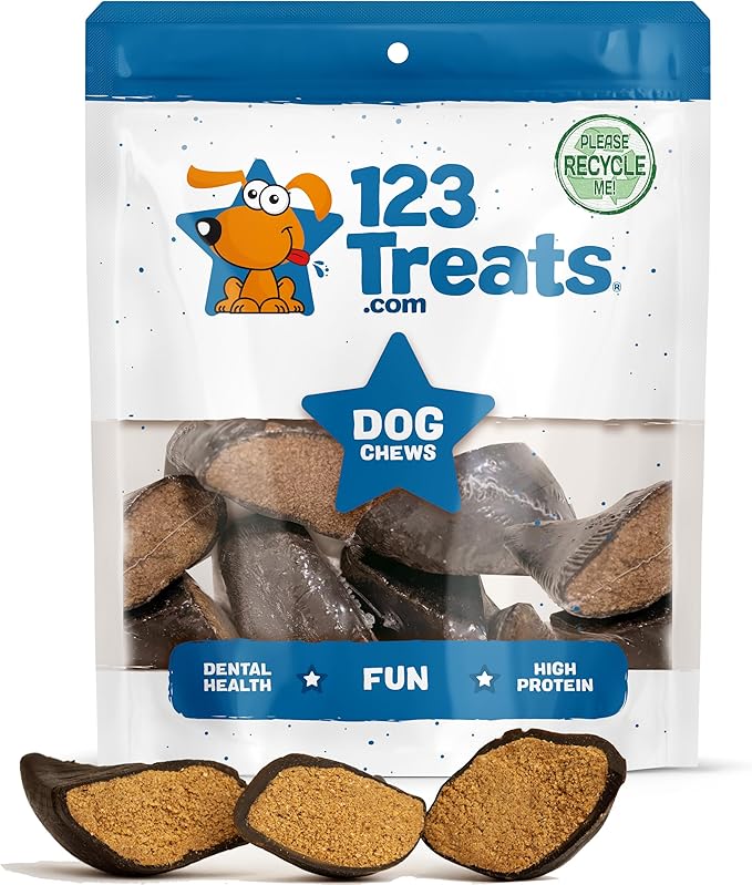 Filled Cow Hooves for Dogs, Delicious Peanut Butter Flavor, Stuffed Natural Beef Hoof Dog Chews, Tasty Treats for Dog, Made from Premium Brazilian Cattle, Pack of 10 Count