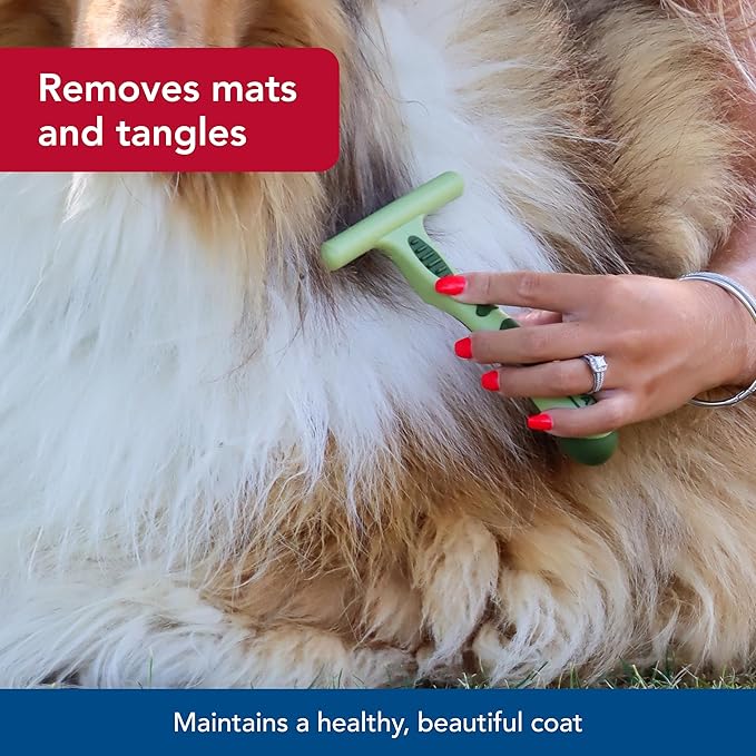 Coastal Pet Safari Double Row Undercoat Rake - Gentle Dematting and Deshedding Grooming Comb for Dogs