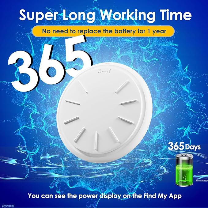 Cat Tracker, Pet Tracker for Cats, Cat Tracker Collar with Safety Elastic Buckle, Works with Any Collar,Compatible with Apple Find My App (Only iOS), No Monthly Fee Pet Tracker, Blue