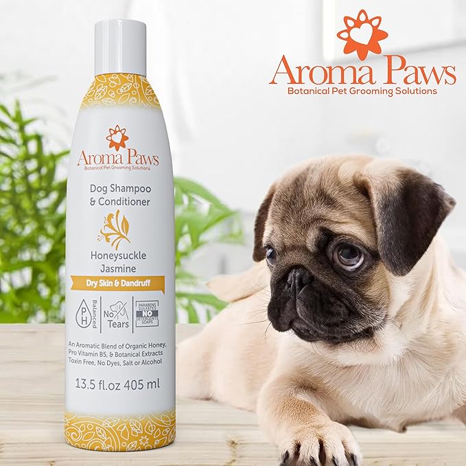 Dog Shampoo – Cleansing Wash, Conditioning, Moisturizing – Toxin Free, Healthy Ingredients – Aromatic Grooming Puppy Shampoo – Tearless Cleaner, Honeysuckle Jasmine