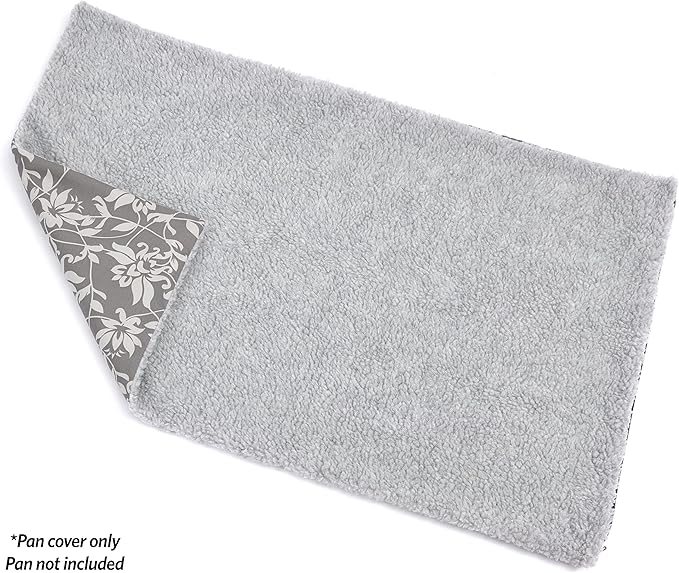 MidWest Homes for Pets Quiet Time Reversible Crate Pan Cover 36' Gray Floral/Fleece