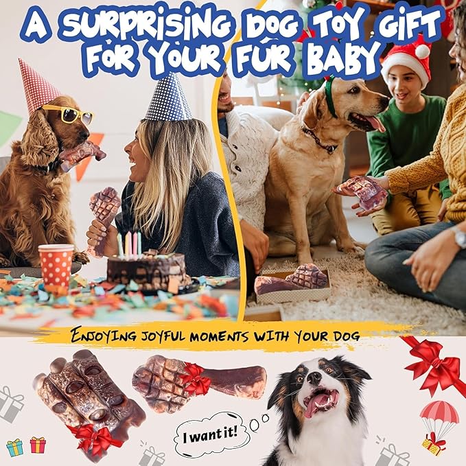 Dog Chew Toys for Aggressive Chewers：2 Pack Indestructible Dog Toy for Large Breed- Tough Nylon Teething Bone Toy to Keep Them Busy