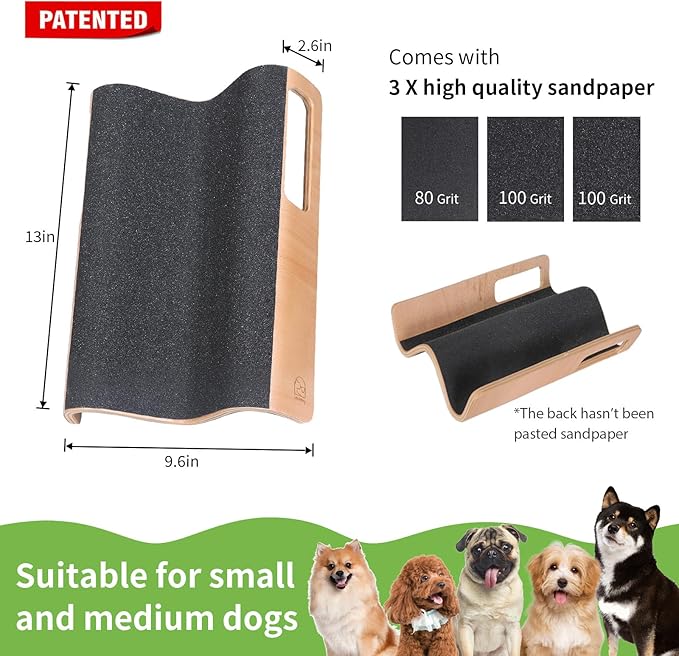 M-Shaped Dog Scratch Pad for Nails, Dog Nail File Toy for Dog Nail Maintenance, Shortened Dog’s Side Nails Easily (M)