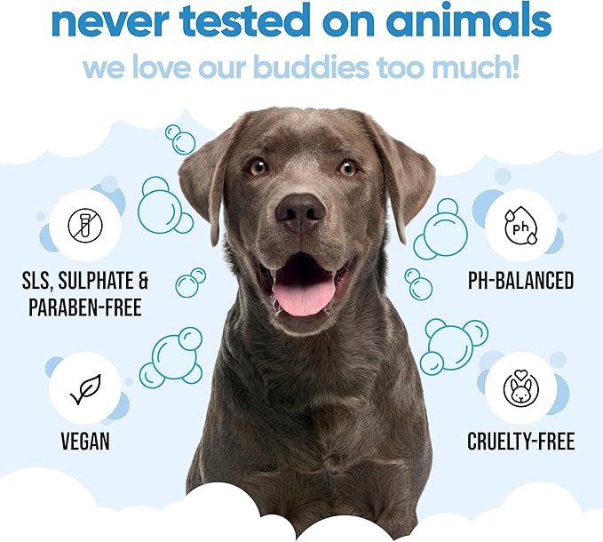 Bubblegum Dog Shampoo by Buddycare | Dry Skin & Itchy Skin Relief for Smelly Dogs | Deep Cleansing Shampoo for Dogs Puppy Sensitive Skin | Dog Shampoo & Conditioner | with Aloe & Vitamin B5 (16.90oz)