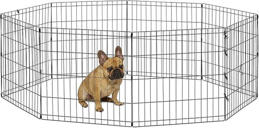 New World Dog Exercise Pen & Playpen, 24" W x 24" H, No Door, Black B550-24