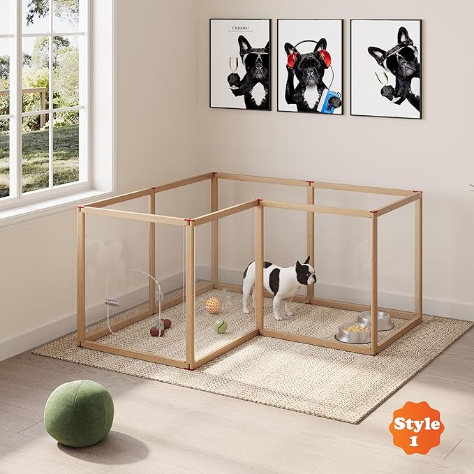 Dog Playpen Expansion Kits(3 Panels:2 Panels+1 Top Panel), Important: The top Panel Cannot be Used as a Side Panel Extension