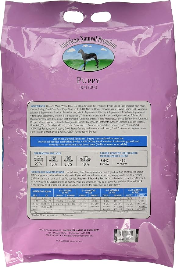 American Natural Premium 21415 ANP Small/Medium Puppy 12 lb