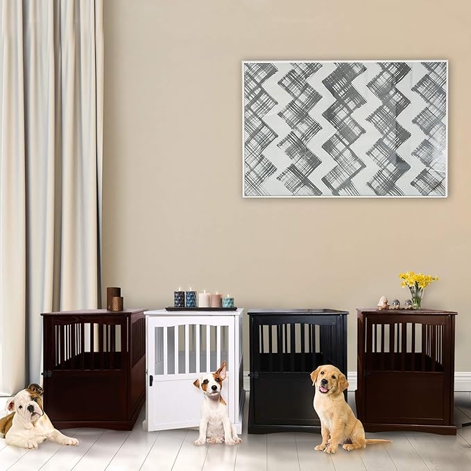 Casual Home Wooden Medium Pet Crate, End Table, Walnut , 27.50" x 20.00" x 24.00"