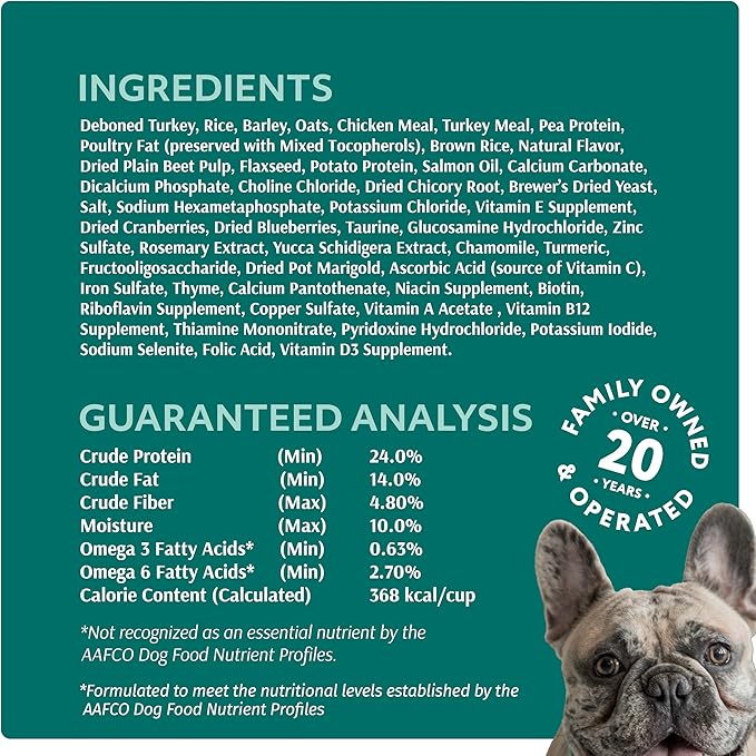 OPtimeal Dry Dog Food for Medium Dogs - Proudly Ukrainian - Dog Food Dry Recipe with High-Protein to Support Healthy Digestion for Medium Breeds (26.5 lbs, Turkey & Rice)
