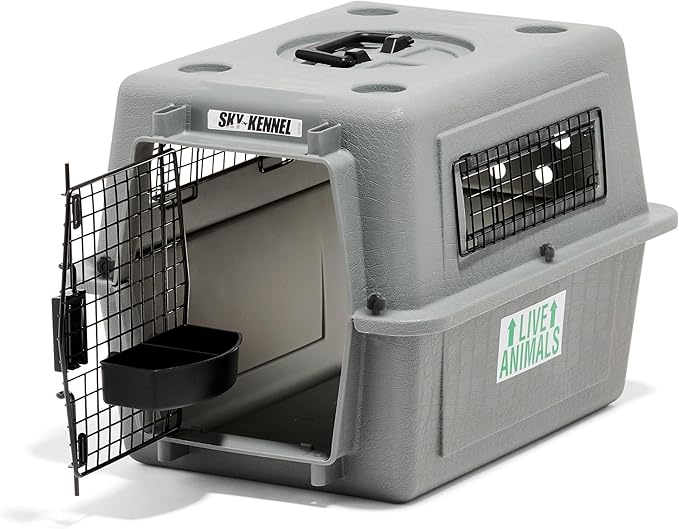Petmate Sky Kennel - For Air and Travel, Airline Approved Dog Crate for Pets up to 15 lbs, Heavy Duty Dog Kennel, Made in the USA- 21 Inches