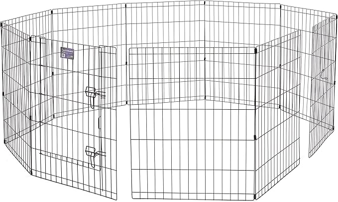 MidWest Homes for Pets Universal Pet Playpen 2-Panel Extension Kit | Fits Metal 30-Inch Dog Pens | Kit Measures, 24x30 Inch (Pack of 2)