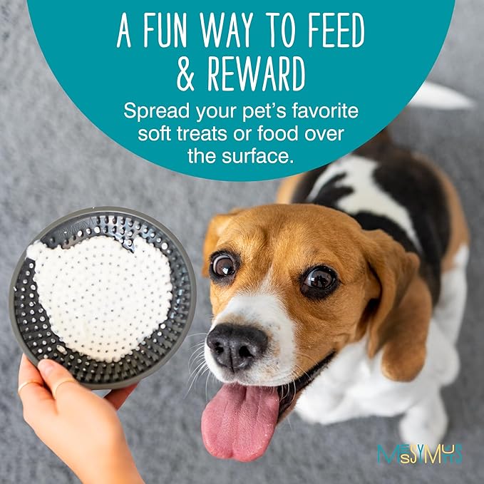 Messy Mutts Therapeutic Crate Lick Plate | 6" Lick Plate for Kennels | Easy Kennel Attachment for Crate-time Enrichment | Interactive Licking Plate