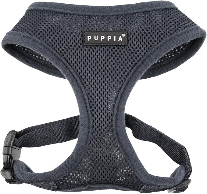Authentic Puppia Soft Harness, Grey, Large