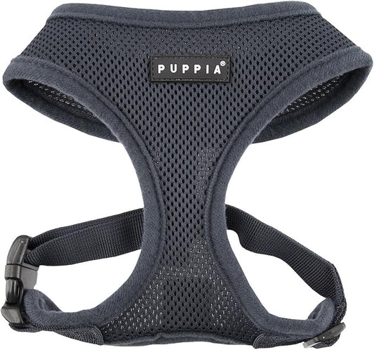 Authentic Puppia Soft Harness, Grey, Medium