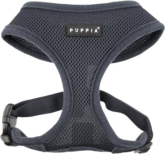 Authentic Puppia Soft Harness, Grey, X-Large