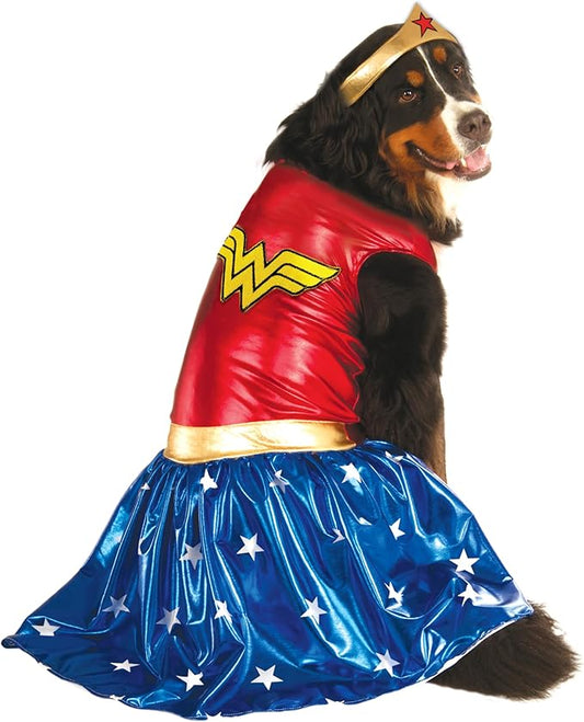 Rubie's Big Dog Wonder Woman Dog Costume, Multicolor