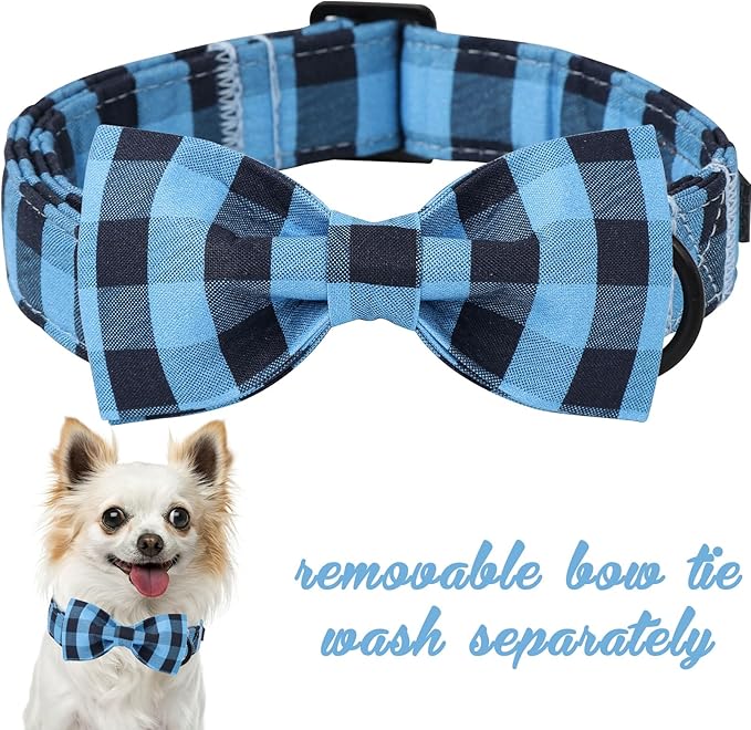 Unique Style Paws Pet Soft &Comfy Bowtie Dog Collar and Cat Collar Pet Gift for Dogs and Cats 6 Size and 7 Patterns