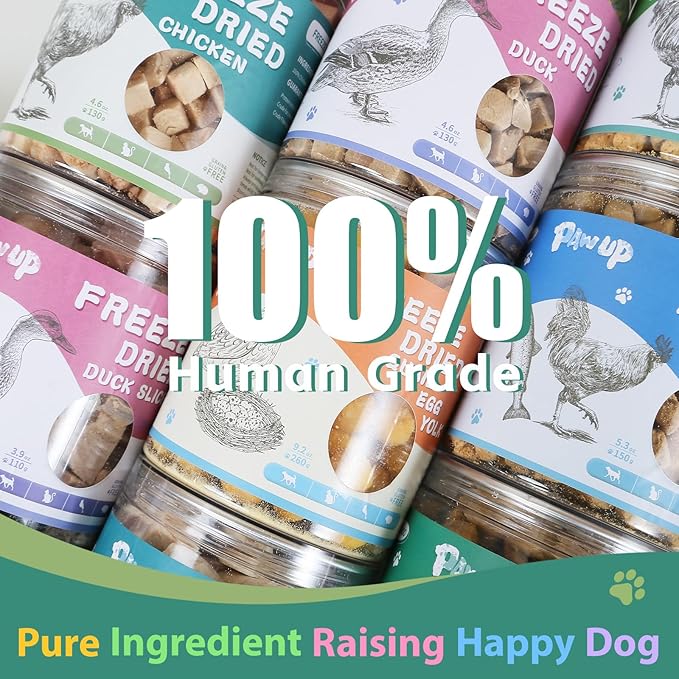 Freeze Dried Cat Treats, Raw Chicken Food for Dogs Cats, Single Ingredient, High Protein Natural Healthy Topper, 3.8 oz