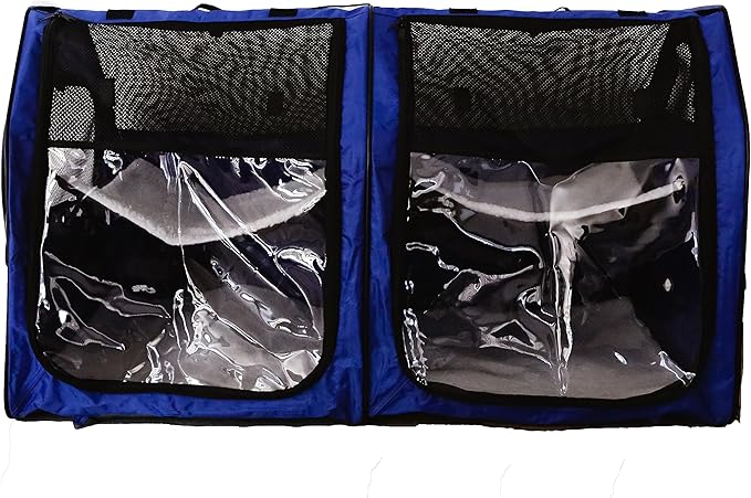 Cat Show House Portable Kennel Double Crate for Home or Travel Easy Fold Compact Storage Dog Pet House All Soft Mats Include