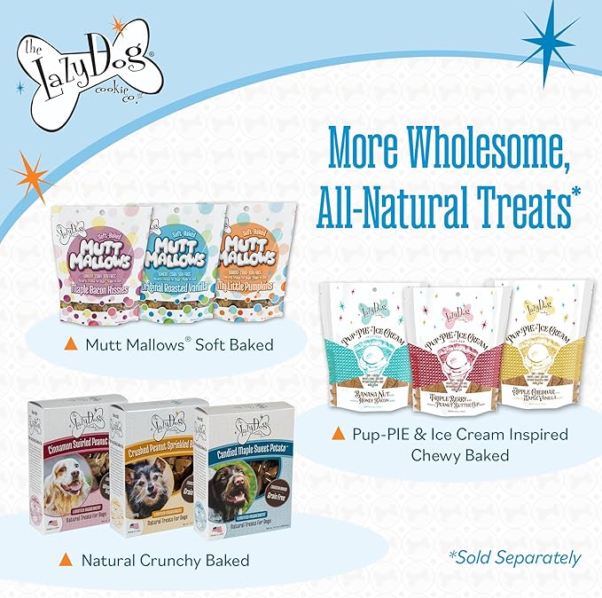 The Lazy Dog Cookie Co. Leftover Turkey Sandwich, Turkey & Sweet Potato Soft-Baked Natural Dog Treats - Wheat-Free & Soy Free - Limited Edition - Made in The USA - 5 oz