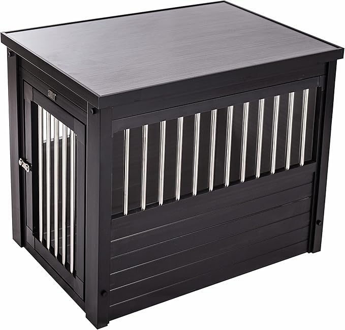 New Age Pet ecoFLEX Pet Crate/End Table, Small, Espresso 23.8"L x 18.2"W x 22.2"H