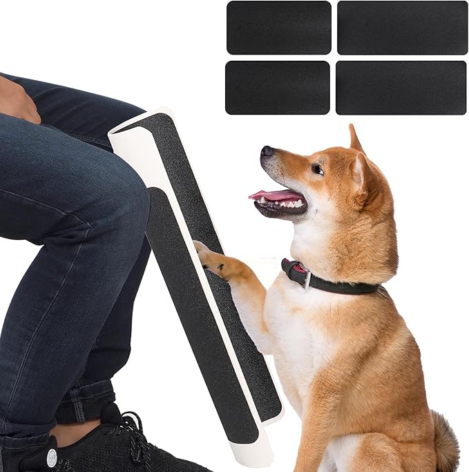 Dog Scratch Pad for Nails, U-Shaped Dog Scratch Board with 4 Sticky Sandpapers, Plastic Durable Dogs Nail File Toy, Shortened Dog’s Side Nails Easily for Small and Medium Dogs, Cats (M)