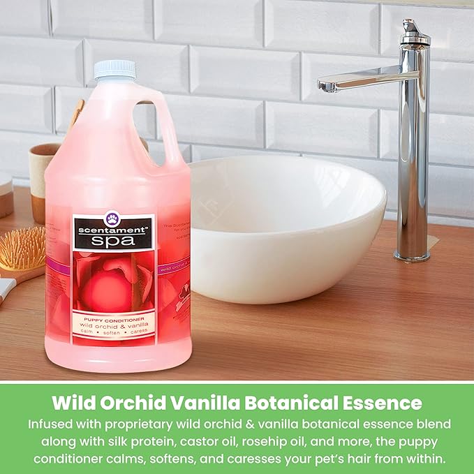 Best Shot Scentament Spa Puppy Conditioner, Wild Orchid Vanilla, 1 Gallon