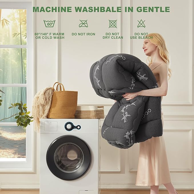 BEDLORE Twin Mattress Topper Viscose Derived from Bamboo, Thick Pillow Top Mattress Pad with Stretchable Pockets for 6"-15" Mattress, Soft Breathable Mattress Topper for Back Pain Relief(Dark Gray)