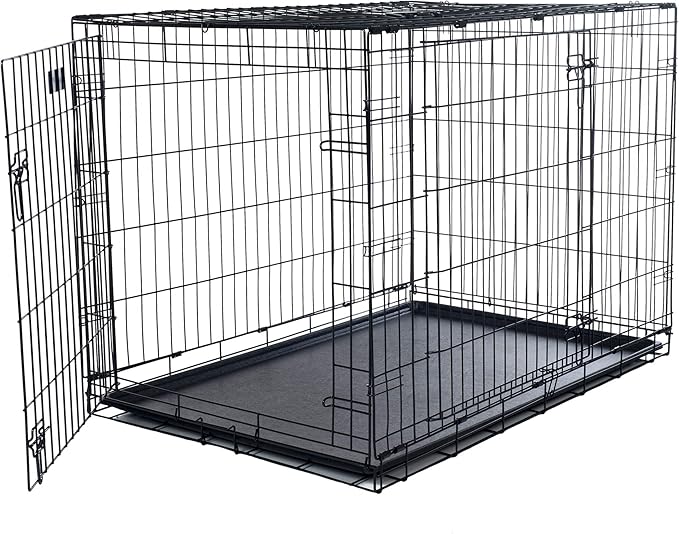 PETMAKER X-Large 2 Door Foldable Dog Crate Cage - 42 x 28 Inch