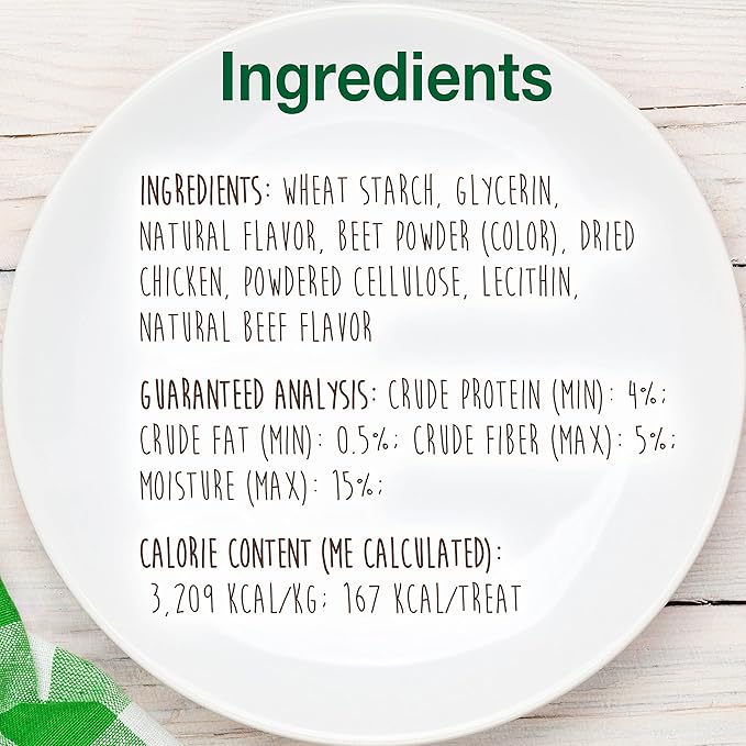 Nylabone Healthy Edibles Natural Dog Chews Long Lasting Meaty Center Beef Flavor Treats for Dogs, Medium (2 Count)