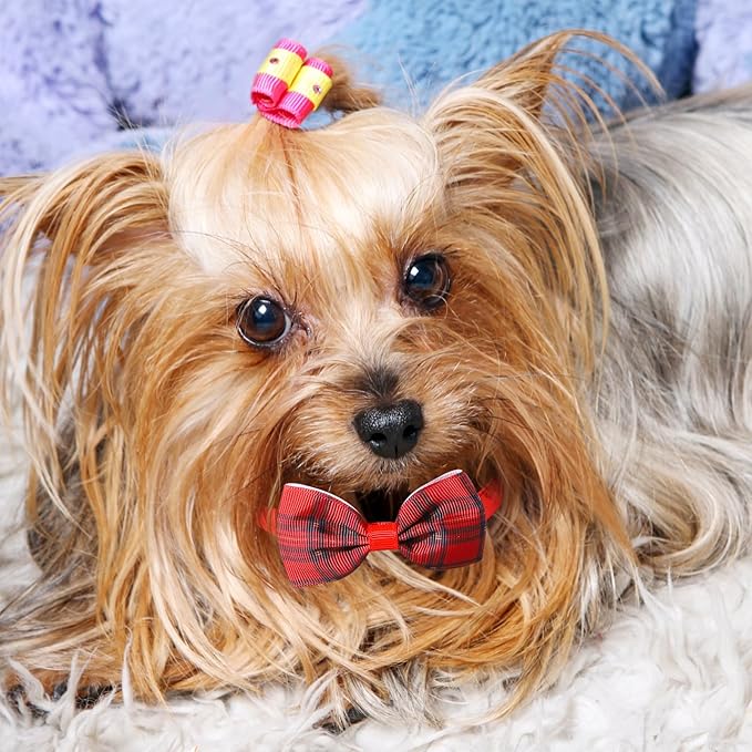 Segarty Dog Bow Ties for Small Dogs,80 Dog Bow Tie, Adjustable Small Dog Bowties Large Puppy Bowtie Cats Neck Bows Collar Bulk Assorted Grooming Accessories Birthday Wedding Party Holiday Festival
