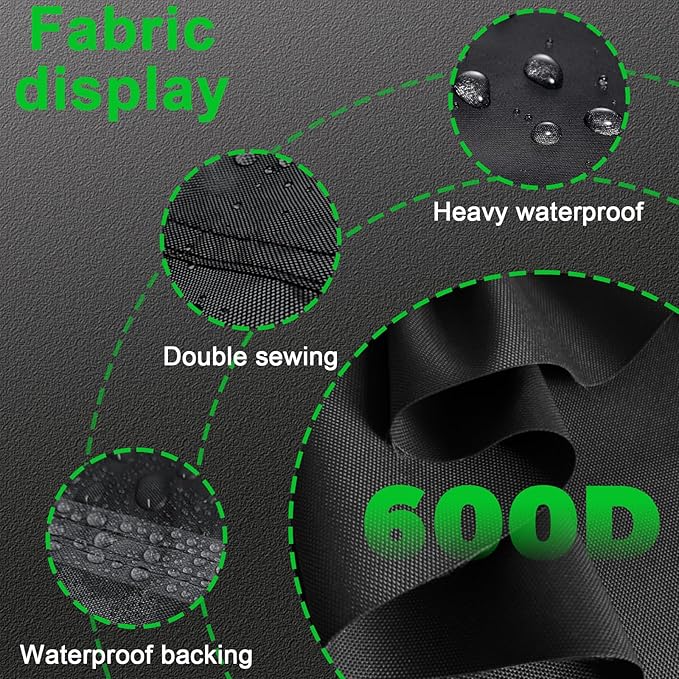 Outdoor Dog Kennel Cover Heavy Duty Full Coverage 600D Waterproof and Durable Dog Crate Cover for 8'Dx4'Wx6'H Multiple Brands of Dogs Kennelswith Mesh Breathable Good Observation（Covers Only）