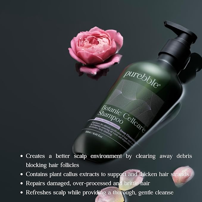 Deep Cleansing Botanic Cellcare Shampoo 500ml, 16.90 fl oz | Sulfate-Free, Paraben-Free and Color-Safe | pH Balancing