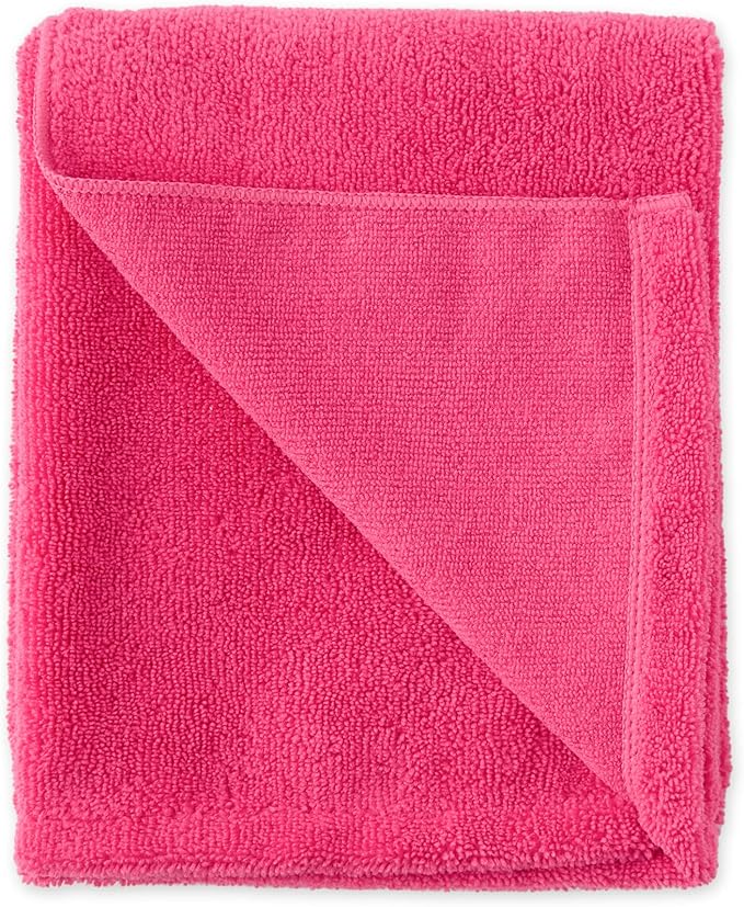 Bone Dry Pet Grooming Microfiber Towel, Embroidered Collection, X-Large,41x23.5, Raspberry Sorbet