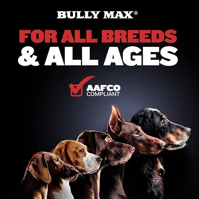 Bully Max 2-in-1 Muscle Builder Power Tabs for Puppies & Adult Dogs - Puppy & Dog Treats Vitamins for Muscle Gain & Growth - Multivitamin Supplements for All Breeds & Ages - 30 Chewable Tablets