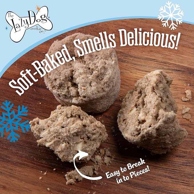 The Lazy Dog Cookie Co., Vanilla Shortbread Soft Baked Dog Treats - Roasted Vanilla Flavor - Wheat, Corn & Soy Free - Limited Edition - 5 oz (SB)