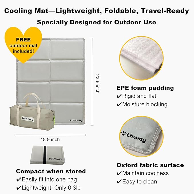 Dog Tent Cotton Fabric, Aluminum Poles and Camping Mat, Outdoor Weatherproof, Dog House Outdoor, Breathable with 2 Side Windows, Portable and Collapsible (Gray, Small)