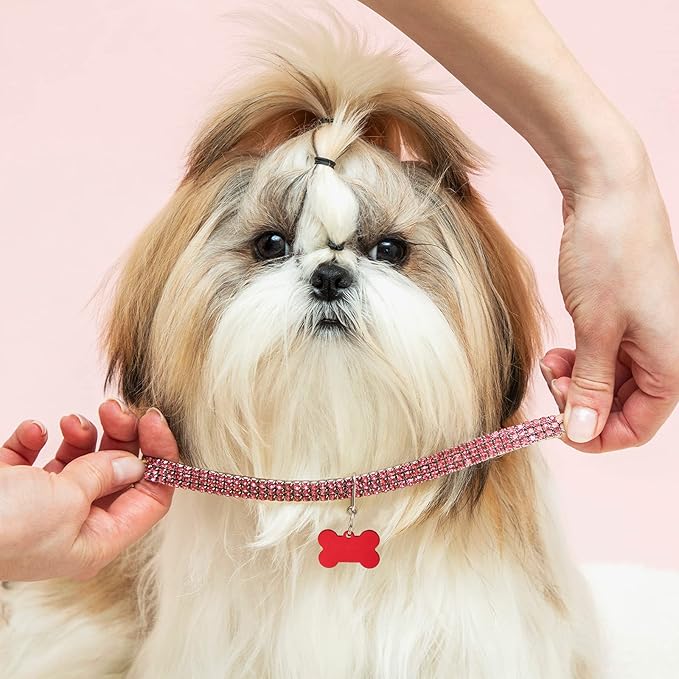 Frienda 48 Pcs Blank Pet ID Tag Colorful Aluminum Dog Cat Tags Blank Round Heart Star Bone House Rectangle Tags with Ring Pet ID Tags Pendant with Hole for Pet Dog Cat Name Phone Number, 6 Styles