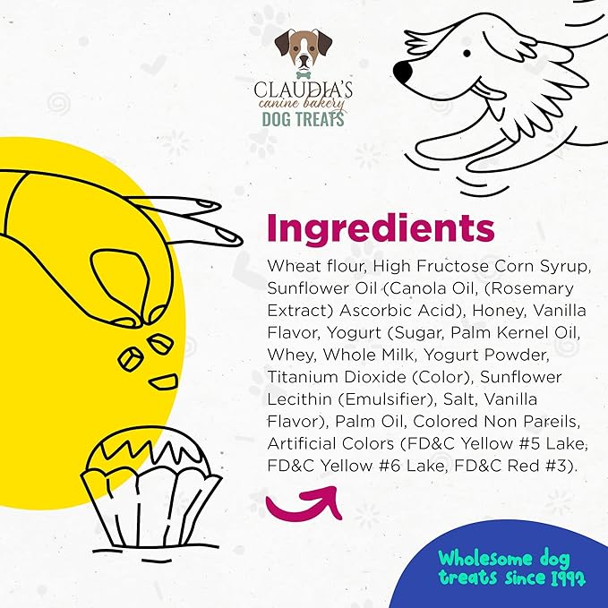 Claudia's Canine Bakery Pink Passion Assortment of Gourmet Dog Cookies, 7oz