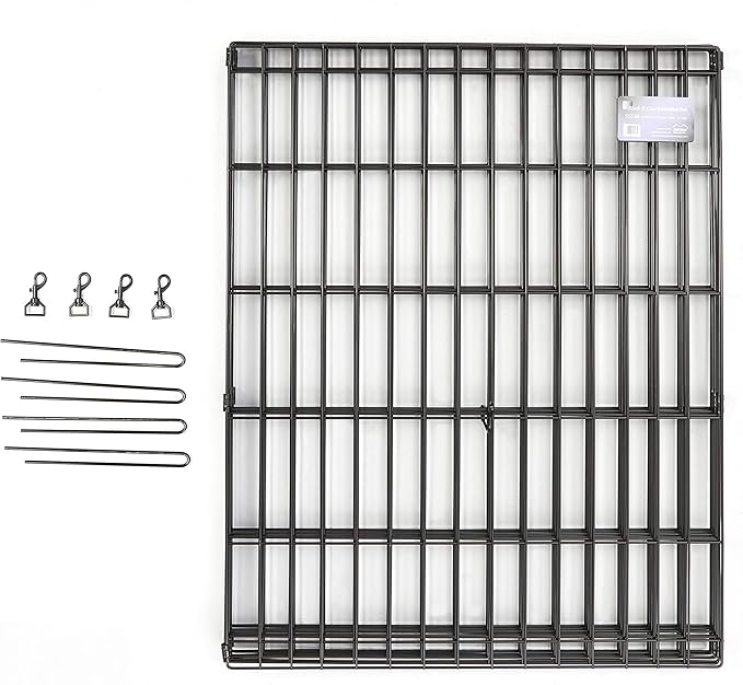 MidWest Homes for Pets Dog Exercise Pen & Playpen, 24" W x 42" H, with Door, Black