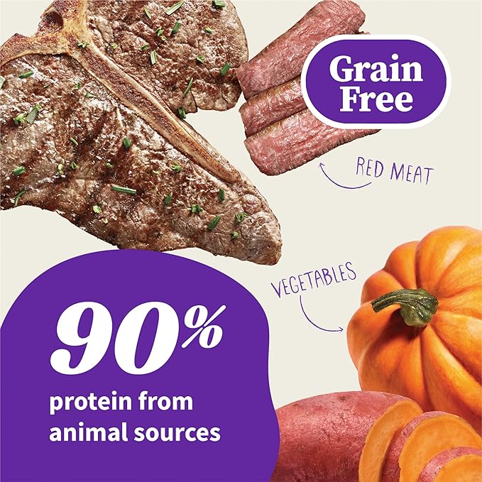 Dry Dog Food, Grain Free Red Meat Recipe, Puppy Formula, 10lb